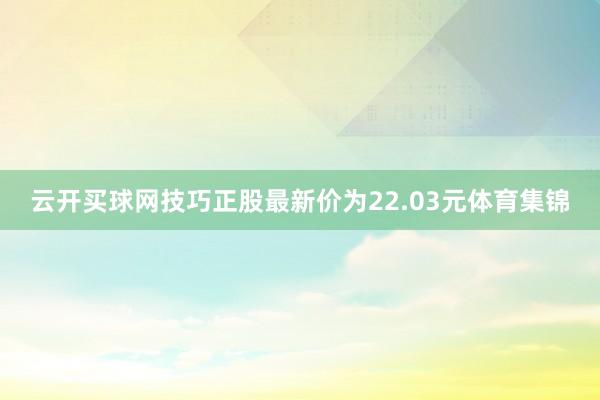 云开买球网技巧正股最新价为22.03元体育集锦