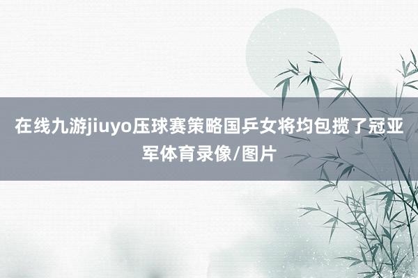 在线九游jiuyo压球赛策略国乒女将均包揽了冠亚军体育录像/图片