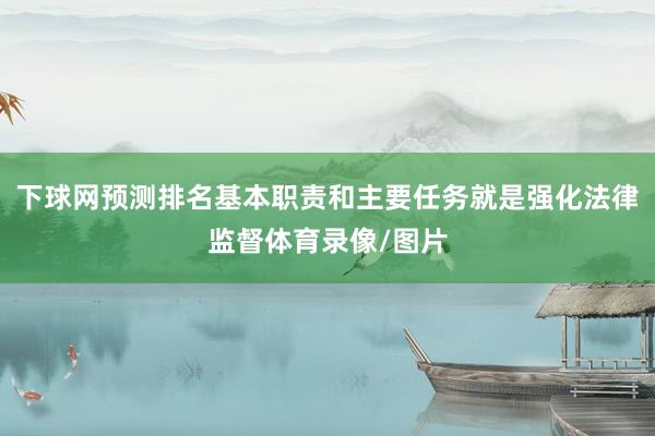 下球网预测排名基本职责和主要任务就是强化法律监督体育录像/图片